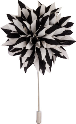 

Avaron Projekt Handmade Black And White Flower Stainless Steel Sliding Pin Shirt Stud(Black, White)
