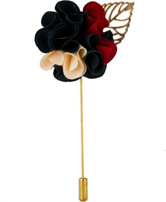 

Avaron Projekt Handmade Red White Bunch Flower Stainless Steel Sliding Pin Shirt Stud(Multicolor)