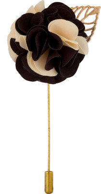

Avaron Projekt Handmade Brown White Bunch Flower Stainless Steel Sliding Pin Shirt Stud(Multicolor)
