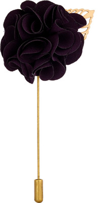

Avaron Projekt Handmade Dark Purple Bunch Flower Stainless Steel Sliding Pin Shirt Stud(Purple)