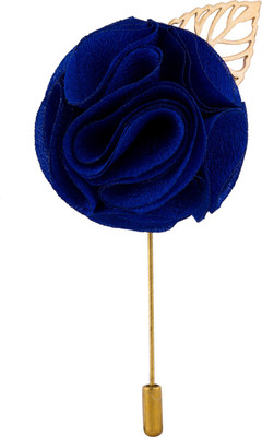 

Avaron Projekt Handmade Royal Blue Flower Stainless Steel Sliding Pin Shirt Stud(Blue)