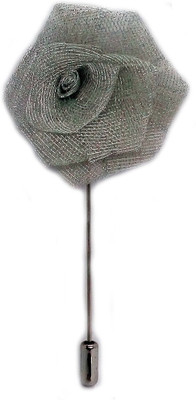 

Blacksmith Light Grey Flower Brooch(Grey)