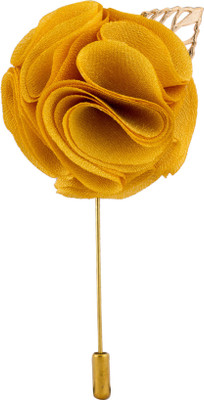 

Avaron Projekt Handmade Yellow Flower Stainless Steel Sliding Pin Shirt Stud(Yellow)