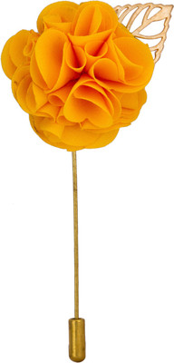 

Avaron Projekt Handmade Yellow Bunch Flower Stainless Steel Sliding Pin Shirt Stud(Yellow)