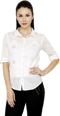

Vastrasutra Women's Solid Casual Shirt, White