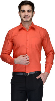 

FabTag - Being Fab Men's Solid Formal Orange Shirt
