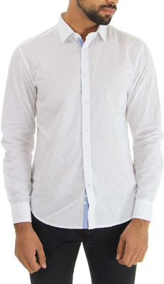 

Indian Terrain Men's Solid Casual White Shirt