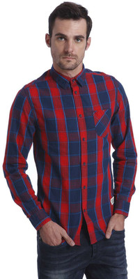 

Jack & Jones Men's Checkered Casual Dark Blue Shirt, Navy blazer