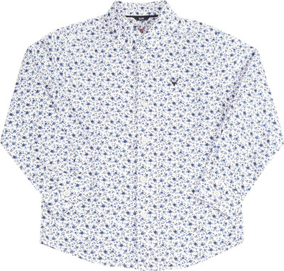 

Allen Solly Junior Boys Printed Casual Blue Shirt, White