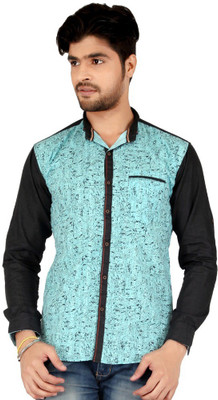 

Appollo Men's Printed Casual Blue Shirt