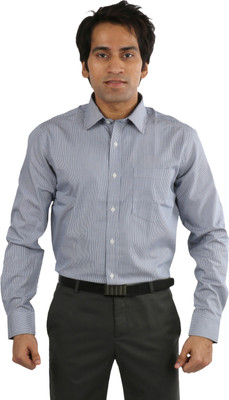 

Desar Rana Men's Checkered Formal Blue Shirt