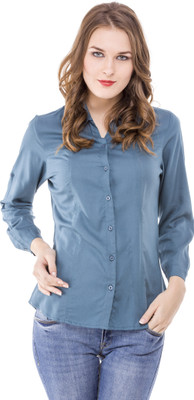

FabTag - Being Fab Women's Solid Casual Green Shirt