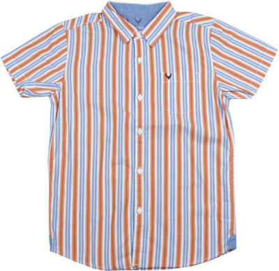 

Allen Solly Junior Boys Casual White, Blue, Orange Shirt