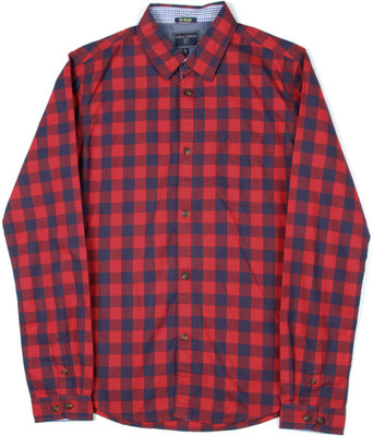 

Indian Terrain Boys Casual Dark Blue, Red Shirt