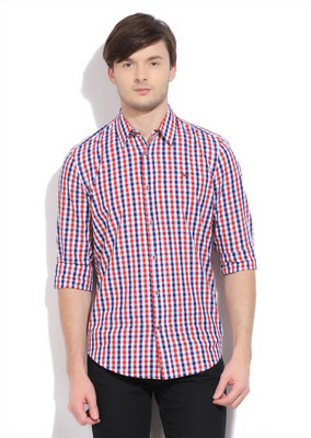 

GAS Men's Checkered Casual Red, White, Blue Shirt, 1314