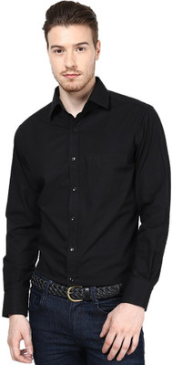 Protext Premium Men Solid Formal Black Shirt Protext Premium Men Solid Formal Black Shirt