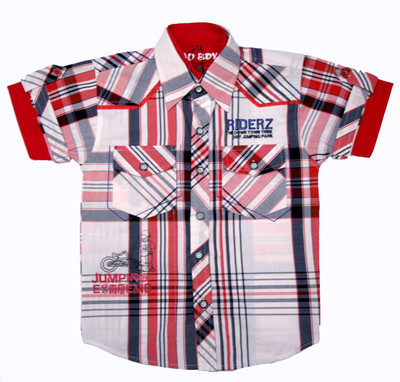 

Bad Boys Boys Striped Casual Red Shirt