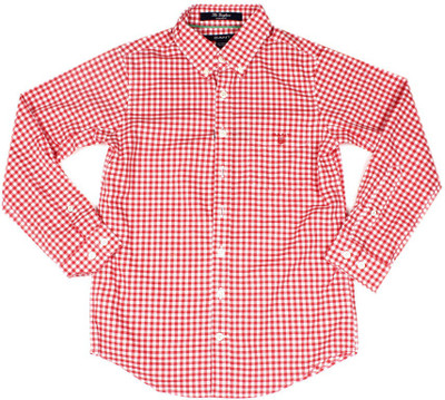 

Gant Boys Checkered Casual White, Red Shirt, Upred