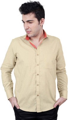 

Zeal Men's Solid, Printed Casual Beige, Pink Shirt