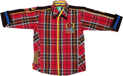 

Bad Boys Boys Checkered Casual Red Shirt