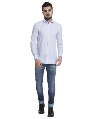 

Jack & Jones Men's Solid Casual Blue Shirt, Cashmere blue