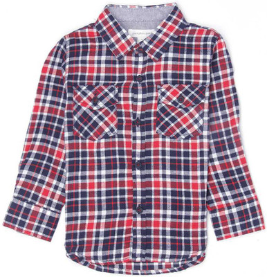 

Pumpkin Patch Boys Checkered Casual Red Shirt, Blazing red