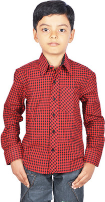 

Gkidz Boys Checkered Casual Red Shirt