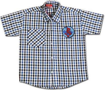 

Super Drool Boys Checkered Casual Blue, White, Black Shirt