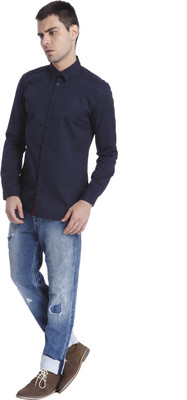 

Jack & Jones Men's Solid Casual Blue Shirt, Navy blazer