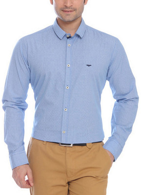 

Park Avenue Men's Solid Formal Blue Shirt