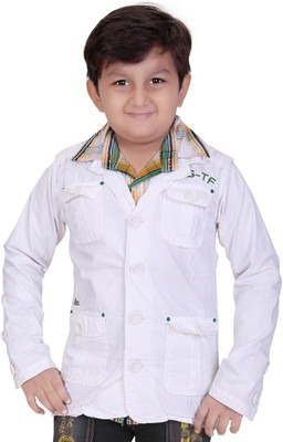 

Mint Boys Solid Casual White Shirt(Pack of 2