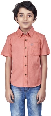 

SuperYoung Boys Solid Casual Pink Shirt, Coral