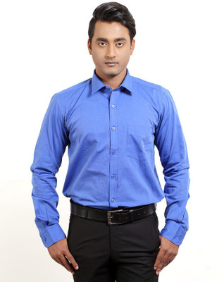 Banika Men Solid Formal Dark Blue Shirt Banika Men Solid Formal Dark Blue Shirt