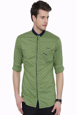 

Fifty Two Men's Printed Casual Green Shirt