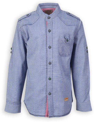 

Lilliput Boy's Striped Casual Blue Shirt