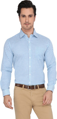 

Devaa Men's Striped Casual Shirt, Blue
