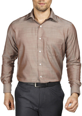

Raymond Men's Solid Formal Brown Shirt