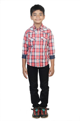

Stop By Shoppers Stop Boys Checkered Casual Red Shirt