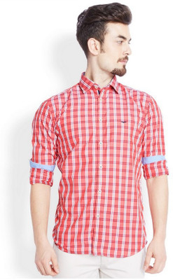 

Park Avenue Men's Checkered Casual Red Shirt