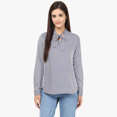

Annabelle Women' Striped Casual White Shirt