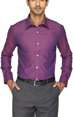 

Park Avenue Men's Solid Formal Purple Shirt