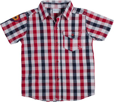 

FS Mini Klub Boys Checkered Casual Red, Blue Shirt, Red/bluechecks