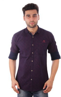 

Studio Nexx Men's Printed Casual Purple Shirt
