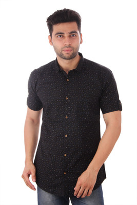

Studio Nexx Men's Printed Casual Black Shirt