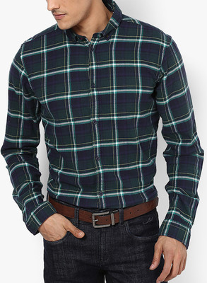 

Jack & Jones Men's Checkered Casual Green Shirt, Ponderosa pine