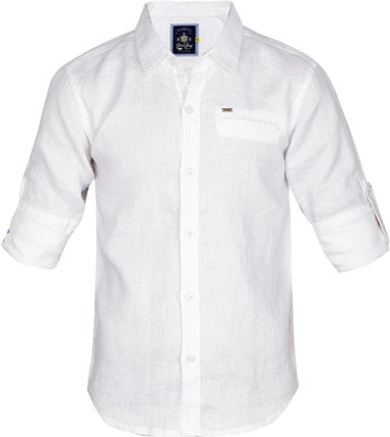 

Gini & Jony Boys Solid Casual White Shirt, Bright white(c101)