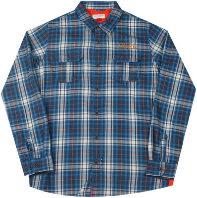 

US Polo Kids Boys Checkered Casual White, Blue Shirt, Dk blue