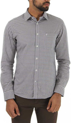 

Indian Terrain Men's Checkered Casual Black, White Shirt, Charcoal