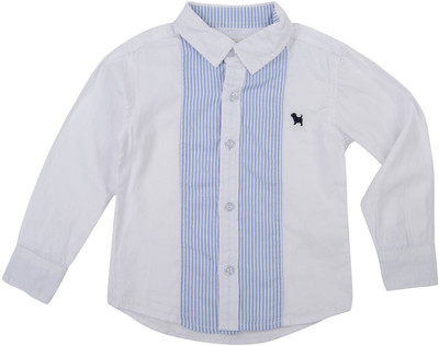 

Piperz Boys Solid Casual White Shirt