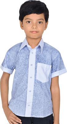 

Gkidz Boys Printed Casual Dark Blue Shirt, Navy
